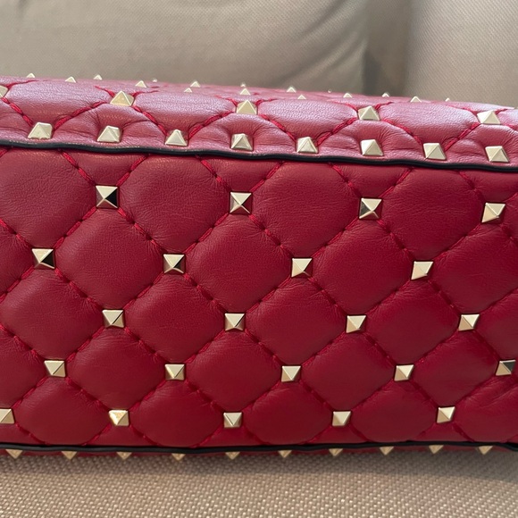 Valentino Rockstud Red Handbag (wanting to trade for smaller size) - Picture 4 of 14